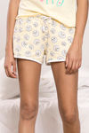 Zivame Crazy Sheep Knit Cotton Shorts - Yellow — thumbnail 3