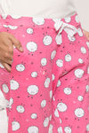 Zivame Crazy Sheep Knit Cotton Pyjama - Pink — thumbnail 5