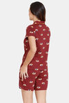 Zivame My Besties Cotton Shorts Set - Sundried Tomato — thumbnail 3