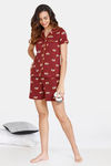 Zivame My Besties Cotton Shorts Set - Sundried Tomato — thumbnail 4
