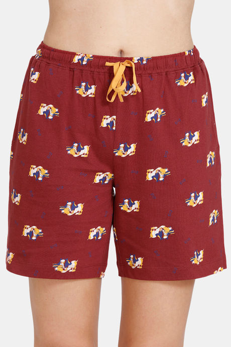 Zivame My Besties Cotton Shorts Set - Sundried Tomato — image 6
