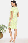 Zivame My Besties Cotton Knee Length Nightdress-Shadow Lime — thumbnail 3