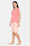 Zivame My Besties Knit Cotton Shorts Set - Rose Quartz — thumbnail 3