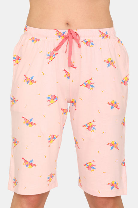 Zivame My Besties Knit Cotton Shorts Set - Rose Quartz — image 6
