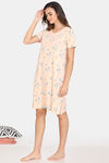 Zivame Her World Cotton Knee Length Nightdress - Bellini — thumbnail 2