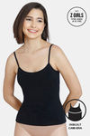 Zivame Girls Knit Cotton Camisole - Anthracite — thumbnail 1
