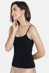 Zivame Girls Knit Cotton Camisole - Anthracite — thumbnail 2