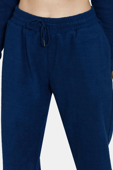 Zivame Warm Polar Fleece Knit Pyjama Set - Gibraltar Sea — image 6