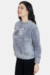 Zivame Fluffy Fur Knit Poly Sweatshirt - Tradewind — thumbnail 2
