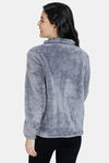 Zivame Fluffy Fur Knit Poly Sweatshirt - Tradewind — thumbnail 3