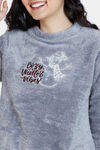 Zivame Fluffy Fur Knit Poly Sweatshirt - Tradewind — thumbnail 5