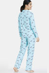 Zivame Reindeer Knit Cotton Pyjama Set - Plume — thumbnail 3