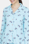 Zivame Reindeer Knit Cotton Pyjama Set - Plume — thumbnail 5