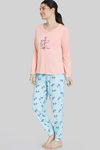 Zivame Reindeer Knit Cotton Pyjama Set -  Plume — thumbnail 2