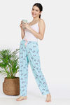 Zivame Reindeer Knit Cotton Pyjama - Plume — thumbnail 4