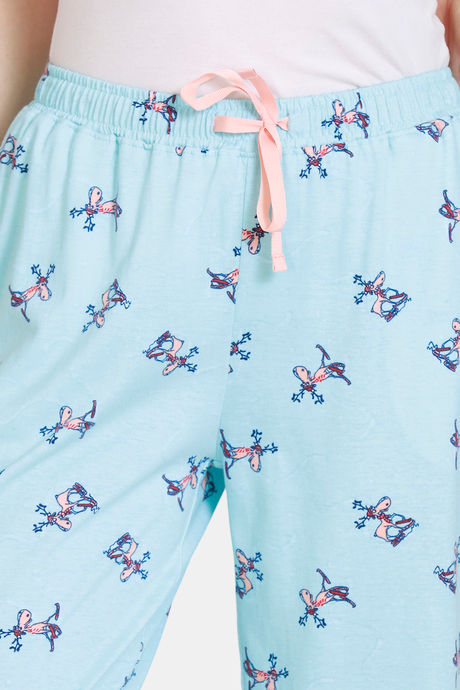 Zivame Reindeer Knit Cotton Pyjama - Plume — image 5