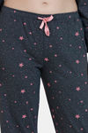 Zivame Trendy Basics Knit Cotton Pyjama Set - Anthra Melange — thumbnail 6