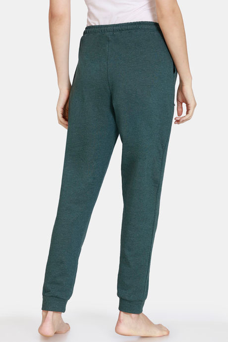Zivame Fleece Marl Knit Cotton Jogger With Soft Brushed Back - Ponderosa Pine — image 3
