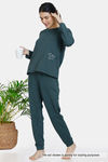 Zivame Fleece Marl Knit Cotton Jogger With Soft Brushed Back - Ponderosa Pine — thumbnail 4