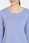 Zivame Cozy Ribbed 2 Top & 1 Bottom Loungewear Set - Tempest — thumbnail 11