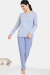 Zivame Cozy Ribbed 2 Top & 1 Bottom Loungewear Set - Tempest — thumbnail 2