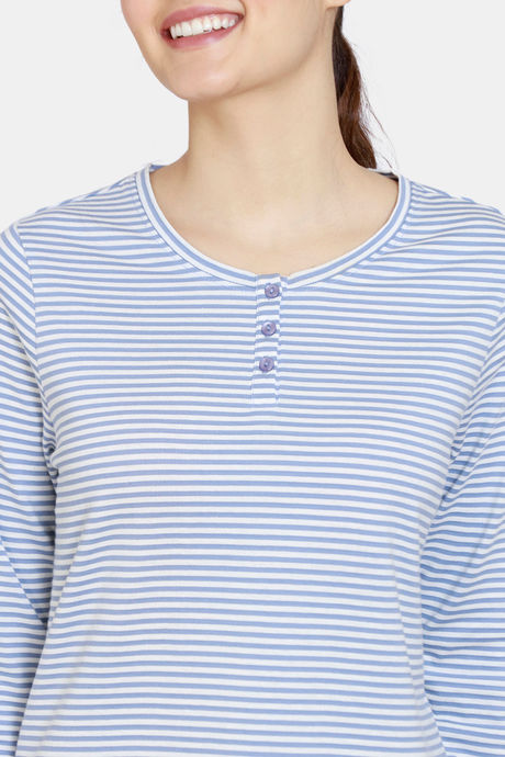 Zivame Cozy Ribbed 2 Top & 1 Bottom Loungewear Set - Tempest — image 6