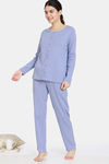 Zivame Cozy Ribbed 2 Top & 1 Bottom Loungewear Set - Tempest — thumbnail 7