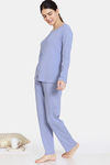 Zivame Cozy Ribbed 2 Top & 1 Bottom Loungewear Set - Tempest — thumbnail 8