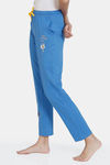 Zivame Dark Floral Knit Poly Pyjama - Riviera — thumbnail 2