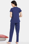 Zivame Tom & Jerry Anniversary Knit Cotton Pyjama Set - Medieval Blue — thumbnail 3