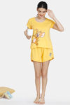 Zivame Tom & Jerry Anniversary Knit Cotton Shorts Set - Banana — thumbnail 4
