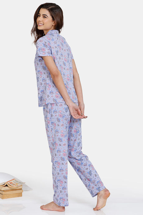 Zivame Looney Tunes - Doodletastic Knit Cotton Pyjama Set - Sweet Lavender — image 3