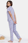 Zivame Looney Tunes - Doodletastic Knit Cotton Pyjama Set - Sweet Lavender — thumbnail 3