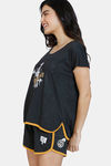 Zivame Bugs Bunny Knit Cotton Shorts Set - Anthracite — thumbnail 2