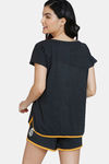 Zivame Bugs Bunny Knit Cotton Shorts Set - Anthracite — thumbnail 3