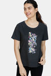 Zivame Tweety Knit Cotton Top - Anthracite — thumbnail 1