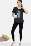 Zivame Tweety Knit Cotton Top - Anthracite — thumbnail 4