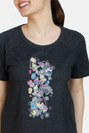 Zivame Tweety Knit Cotton Top - Anthracite — thumbnail 5
