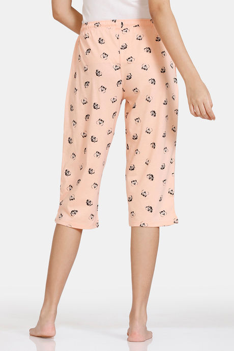 Zivame Nuts For U Knit Cotton Pyjama - Salmon — image 3