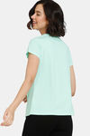 Zivame Nuts For U Knit Cotton Top - Green Ash — thumbnail 3