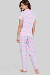 Zivame Optics Fun Knit Poly Pyjama Set - Orchid — thumbnail 3