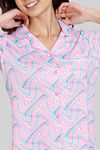 Zivame Optics Fun Knit Poly Pyjama Set - Orchid — thumbnail 5