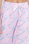 Zivame Optics Fun Knit Poly Pyjama Set - Orchid — thumbnail 6