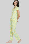 Zivame Optics Fun Knit Poly Pyjama Set - Sunshine — thumbnail 2