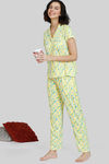 Zivame Optics Fun Knit Poly Pyjama Set - Sunshine — thumbnail 4