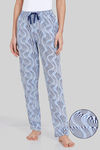 Zivame Optics Fun Knit Cotton Pyjama - Medieval Blue — thumbnail 1
