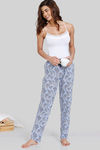 Zivame Optics Fun Knit Cotton Pyjama - Medieval Blue — thumbnail 4