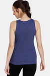 Zivame Cozy Heathers Knit Poly Camisole - Blue Depth — thumbnail 3