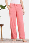 Zivame Lounge Knit Viscose Pyjama - Salmon — thumbnail 2