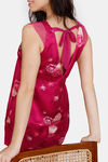 Zivame Paradise Garden Woven Shorts Set - Cerise — thumbnail 6
